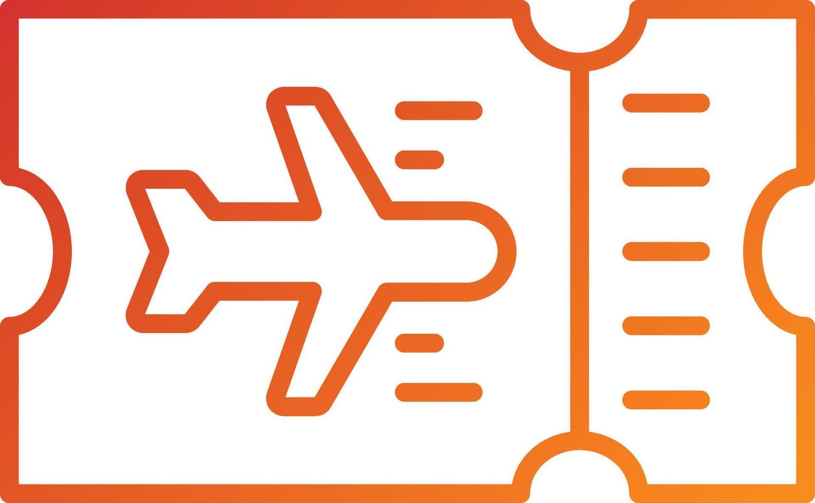 Plane Ticket Icon Style vector