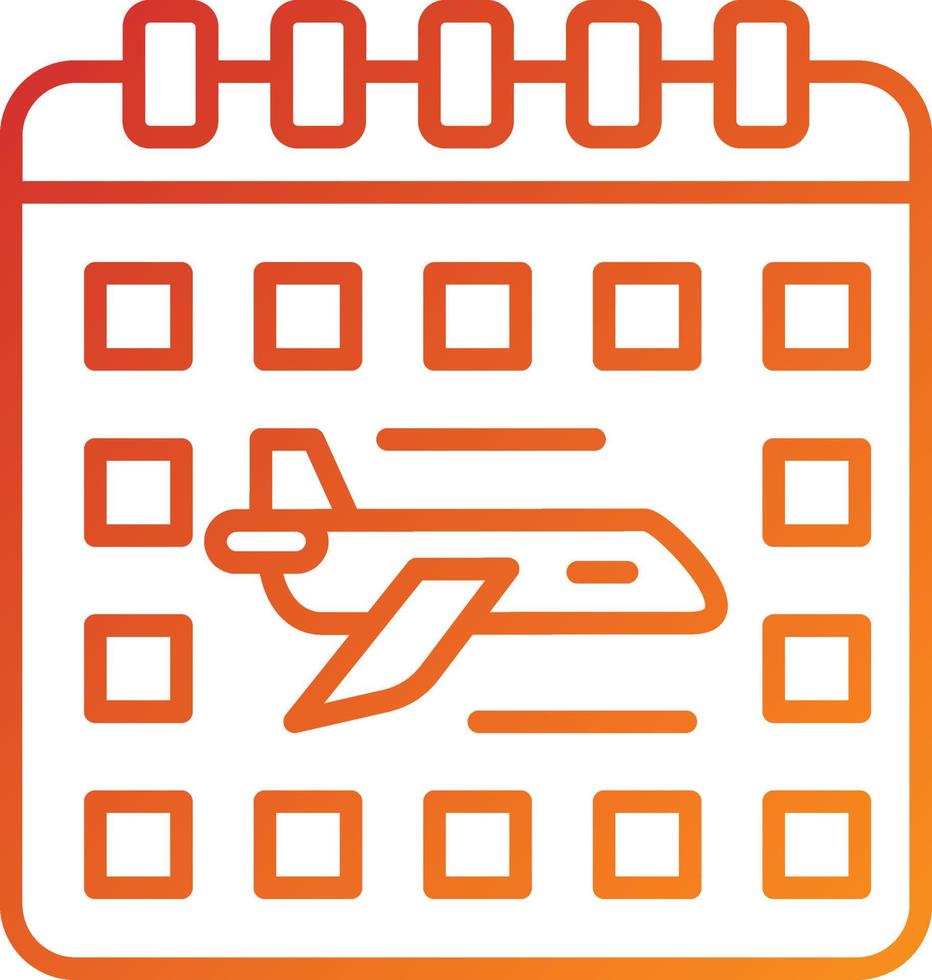 Flight Schedule Icon Style vector