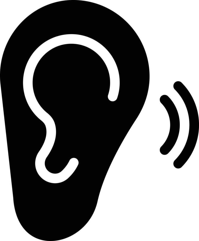 listen ear vector illustration on a background.Premium quality symbols. vector icons for concept and graphic design.