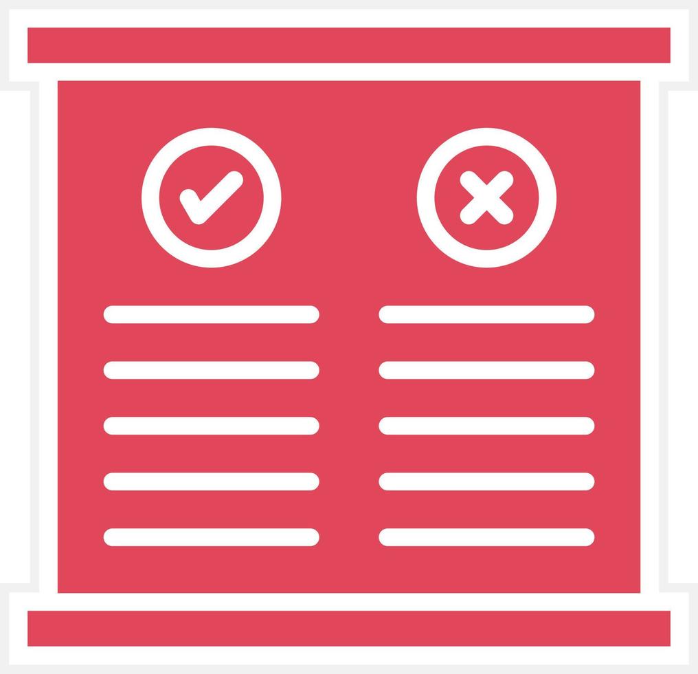 Pros And Cons Icon Style vector