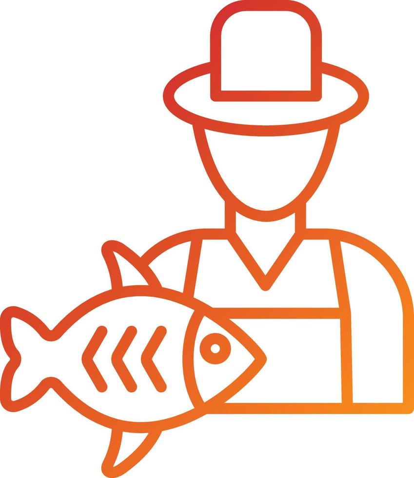 Fisherman Icon Style vector