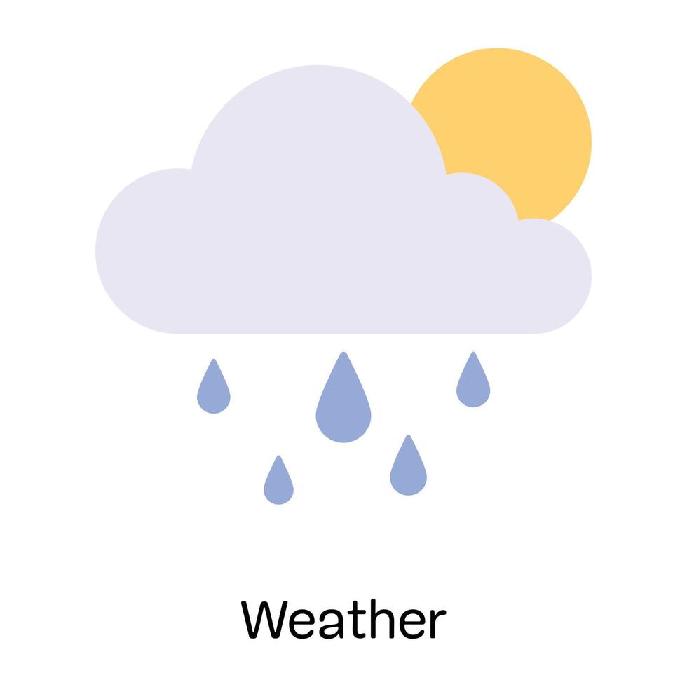 un ícono plano visualmente atractivo del clima vector