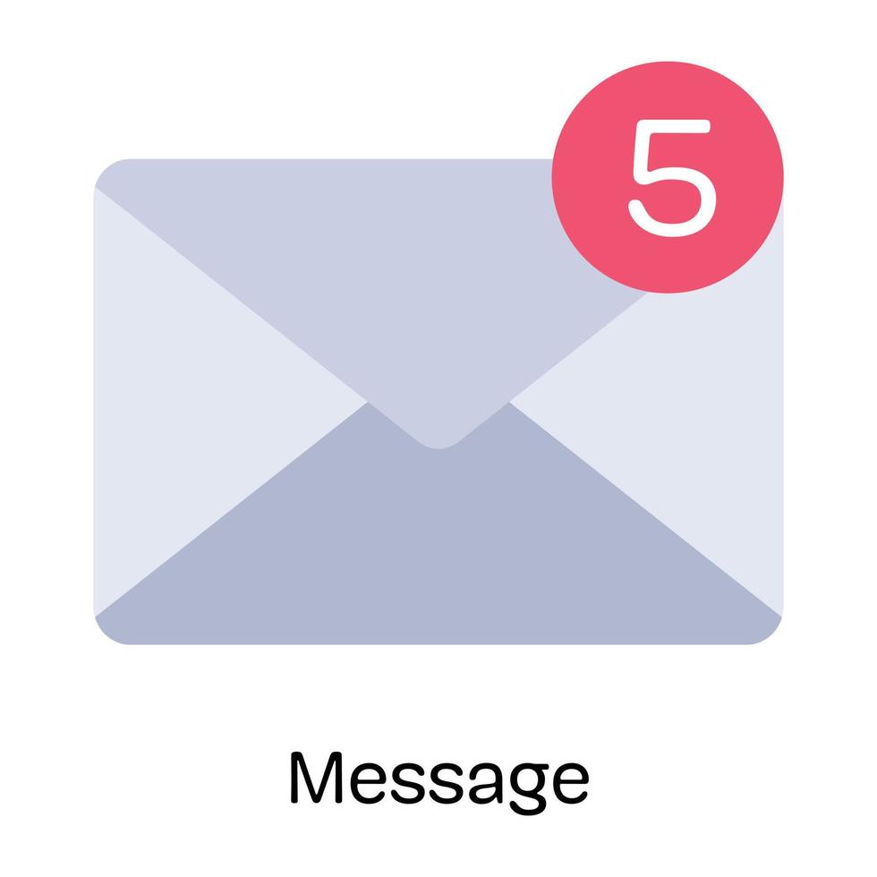 Flat icon of message is now available for premium download vector