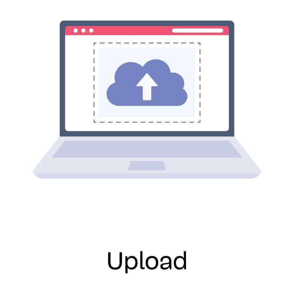 Get a glimpse of upload flat icon vector