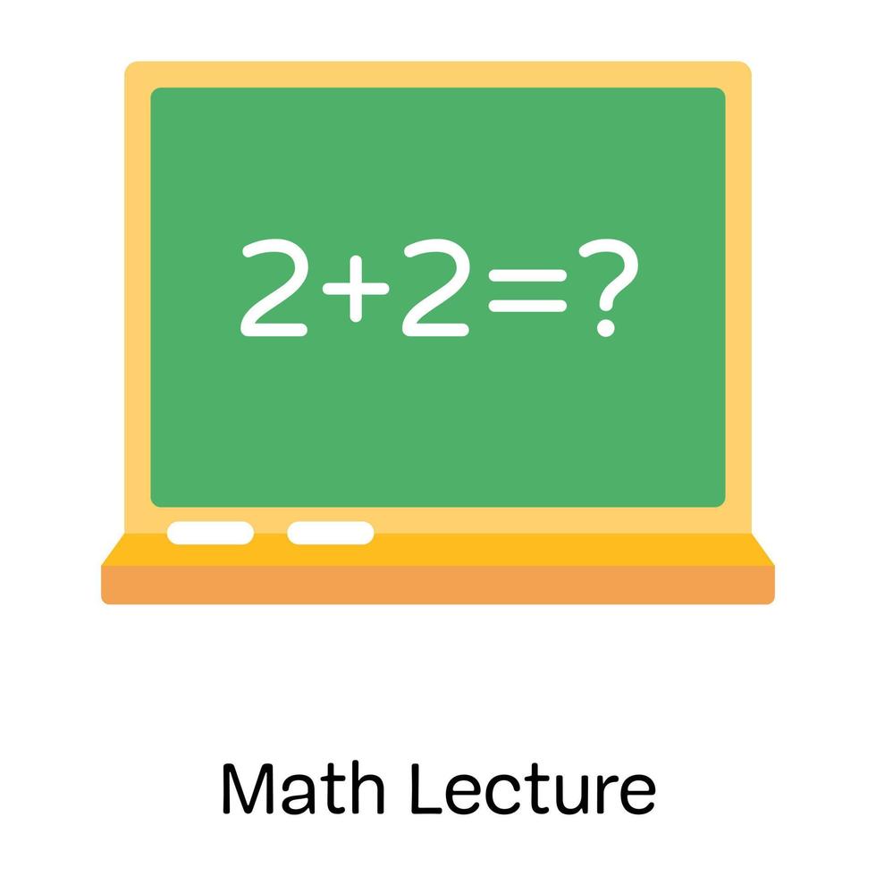 A flat icon of math lecture in vector format