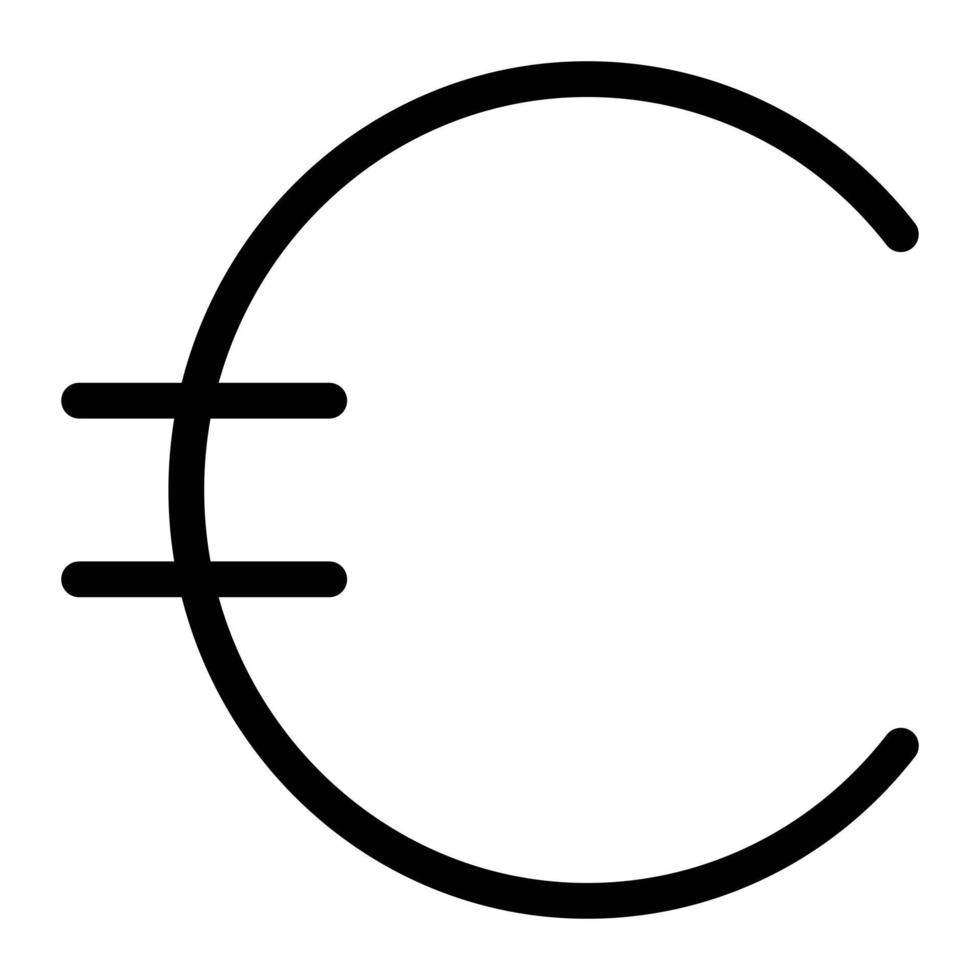 ilustración de vector de euro en un fondo. símbolos de calidad premium. iconos vectoriales para concepto y diseño gráfico.