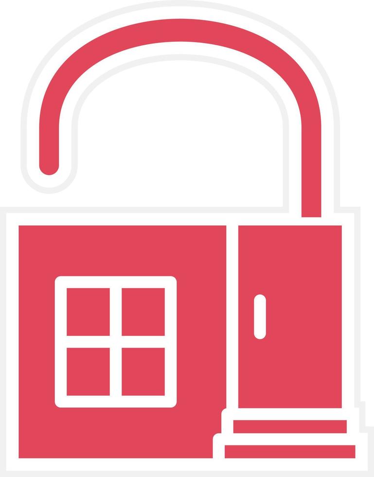 Property Lock Icon Style vector