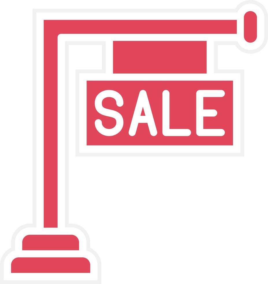 Sale Board Icon Style vector