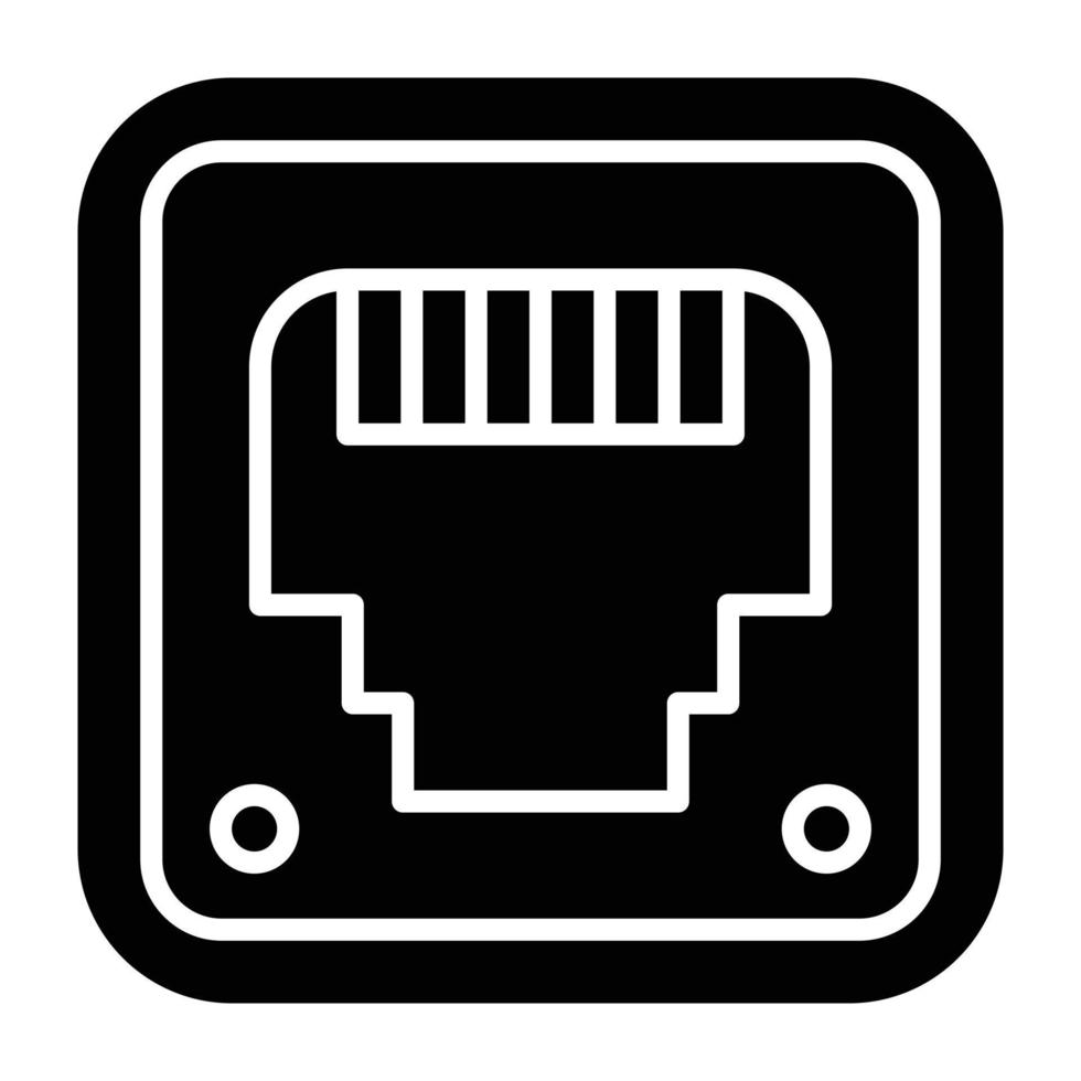 Ethernet Icon Style vector
