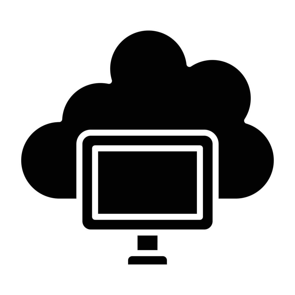 Cloud Computing Icon Style vector