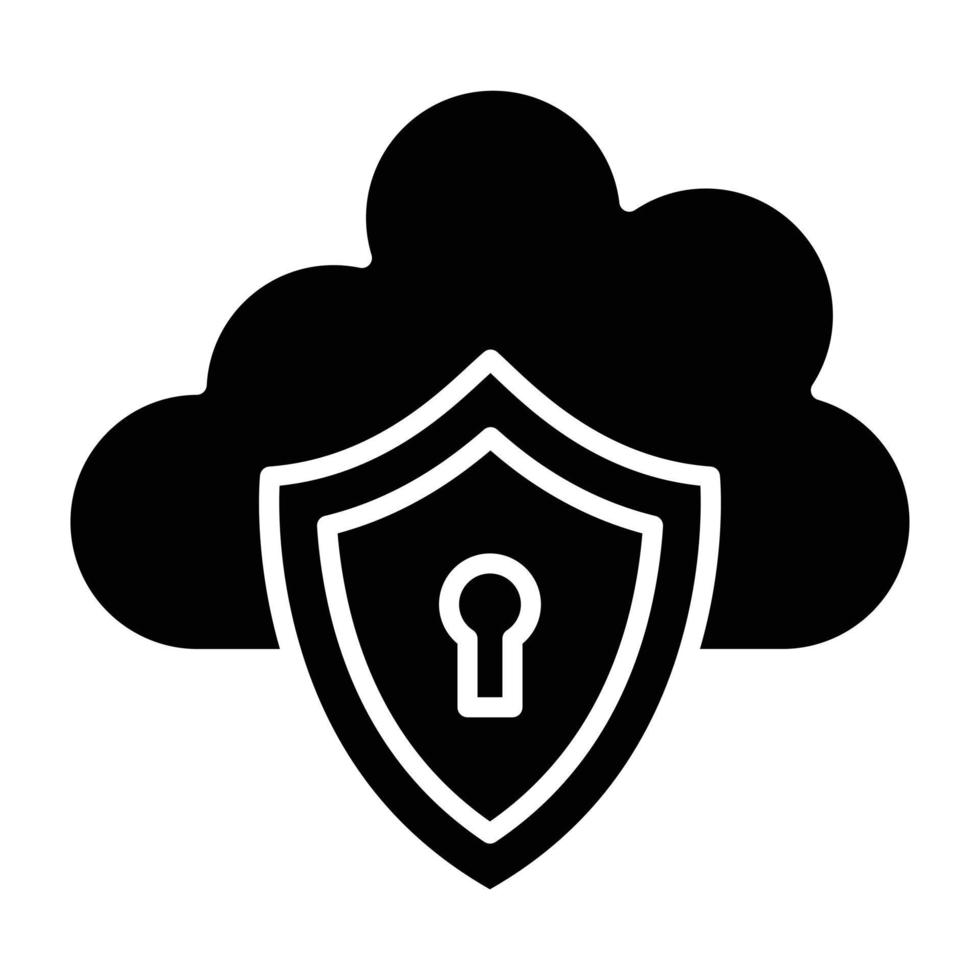 Cloud Safety Icon Style vector