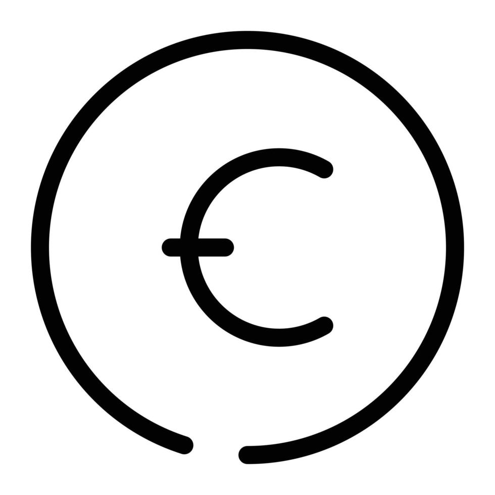 ilustración de vector de euro en un fondo. símbolos de calidad premium. iconos vectoriales para concepto y diseño gráfico.