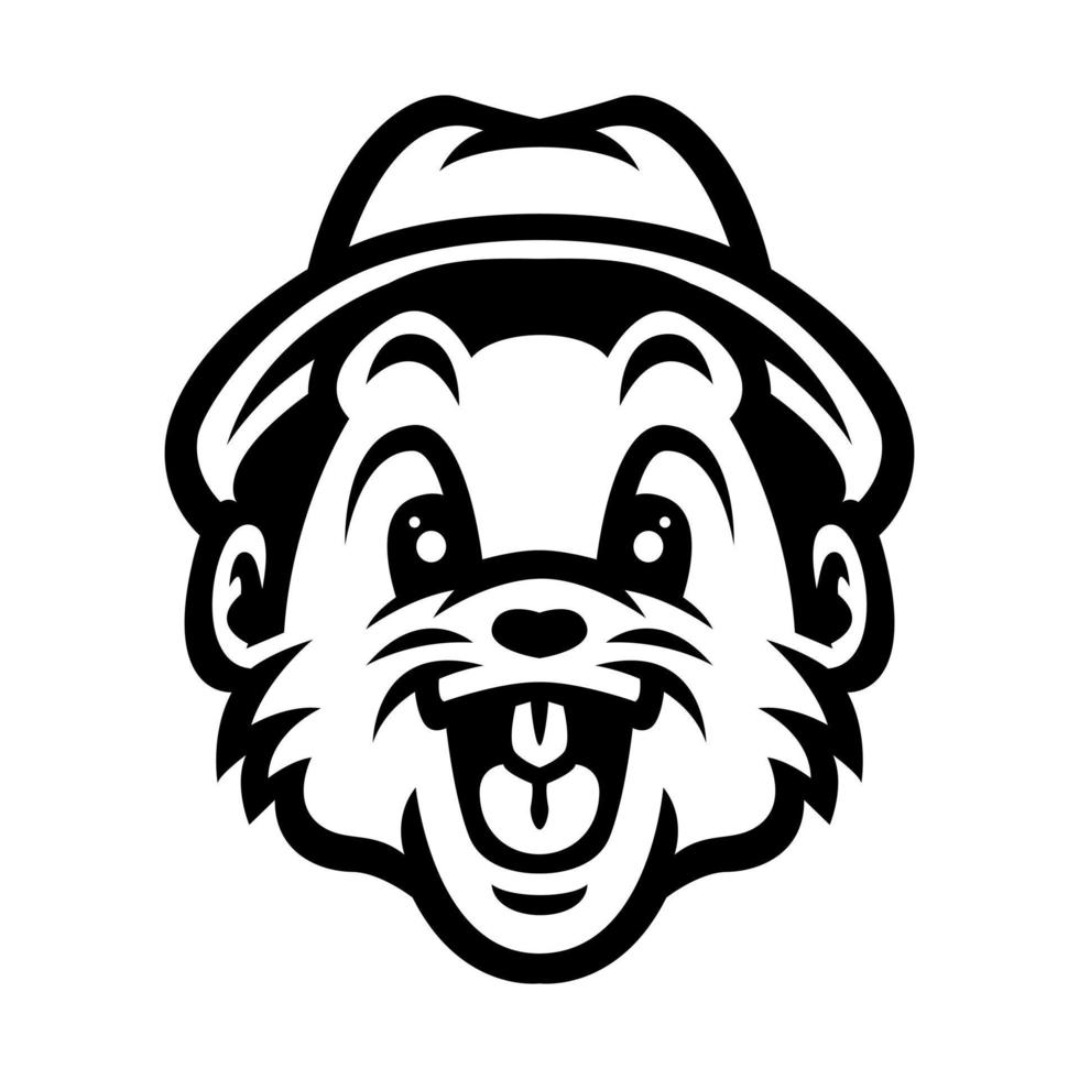 capybara close up line art vector