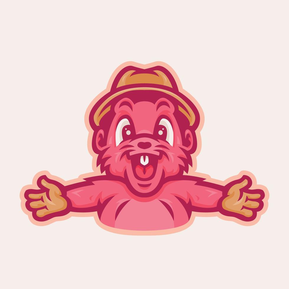 capybara worker illustration vector