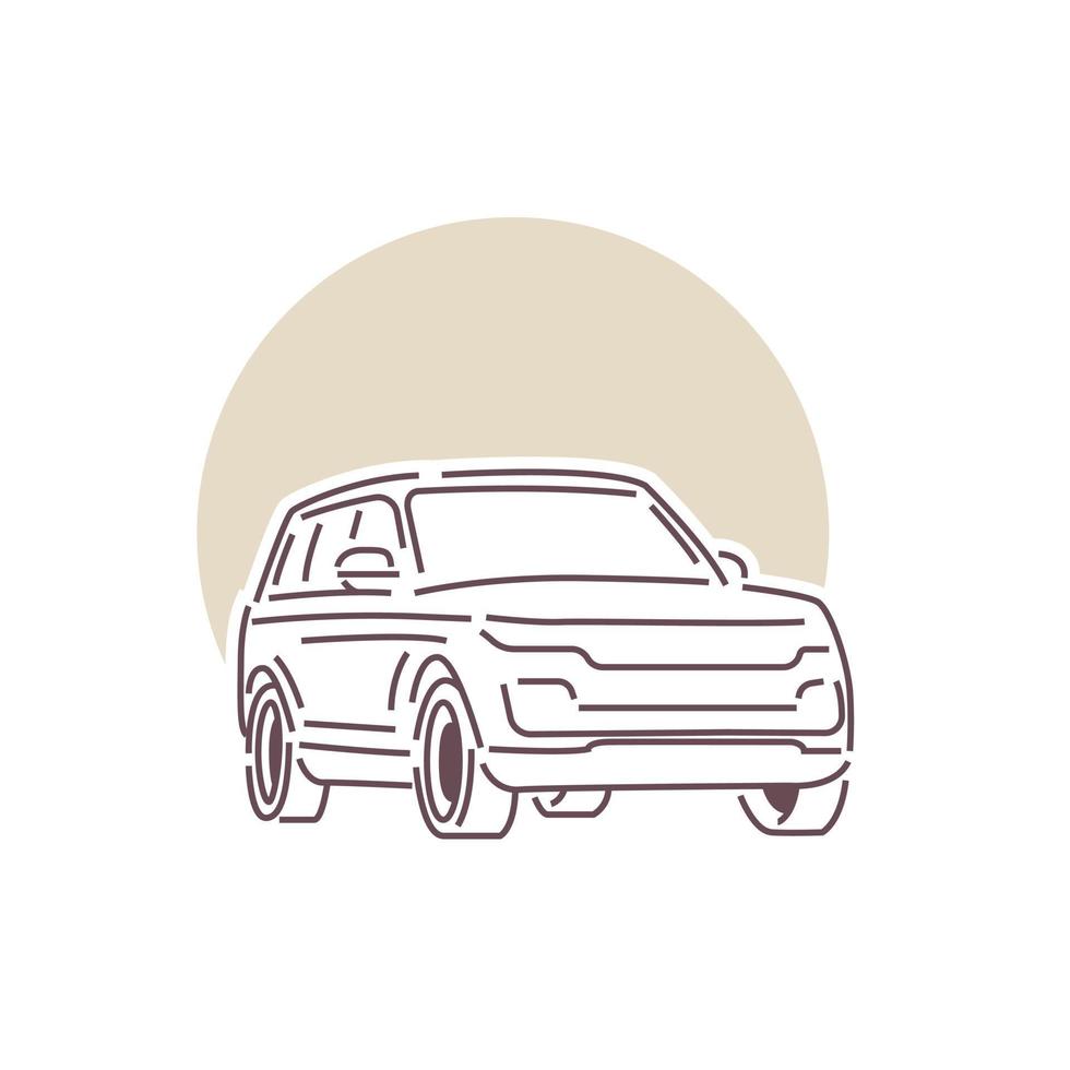 car luxury line art Illustration vector