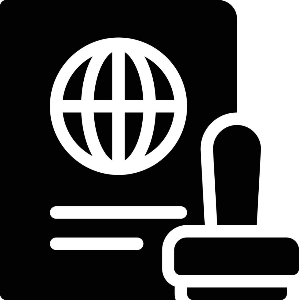 ilustración de vector de sello de pasaporte en un fondo. símbolos de calidad premium. iconos vectoriales para concepto y diseño gráfico.