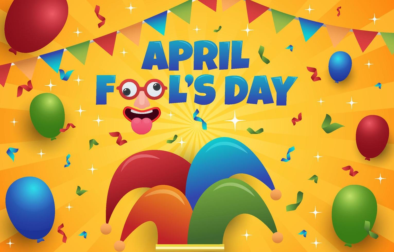 April Fool's Day Background vector