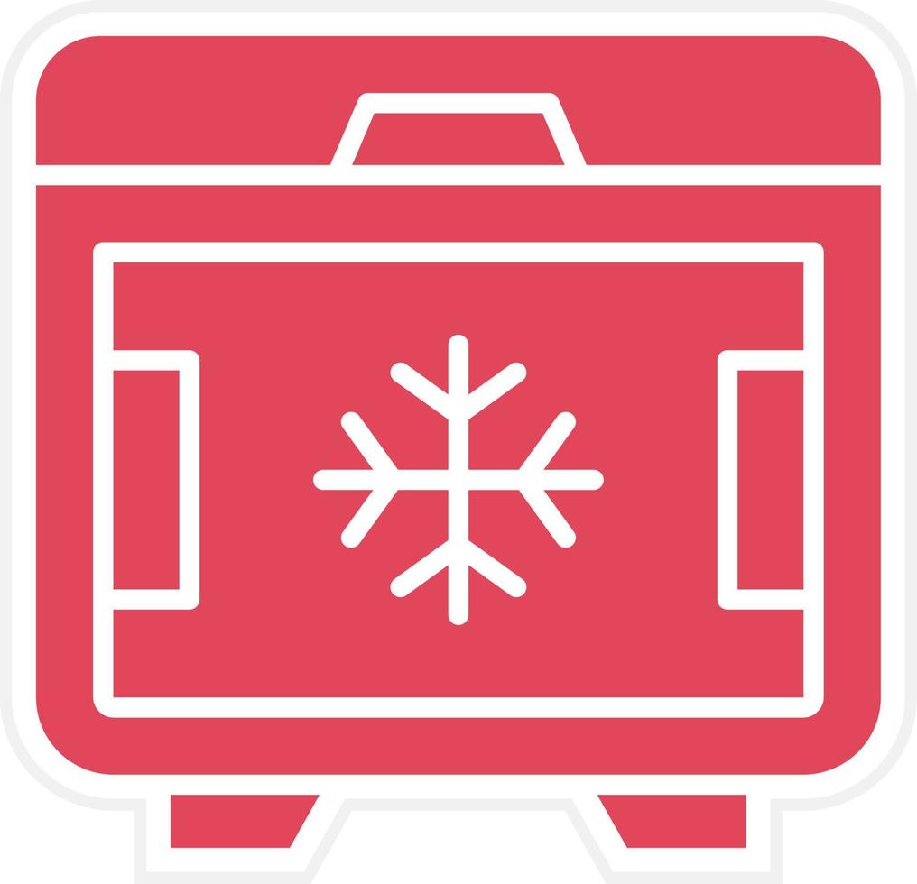 Deep Freezer Icon Style vector