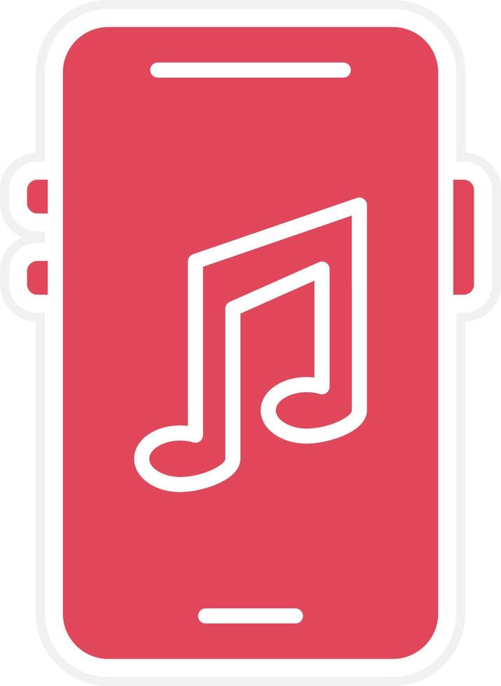 Mobile Music App Icon Style vector