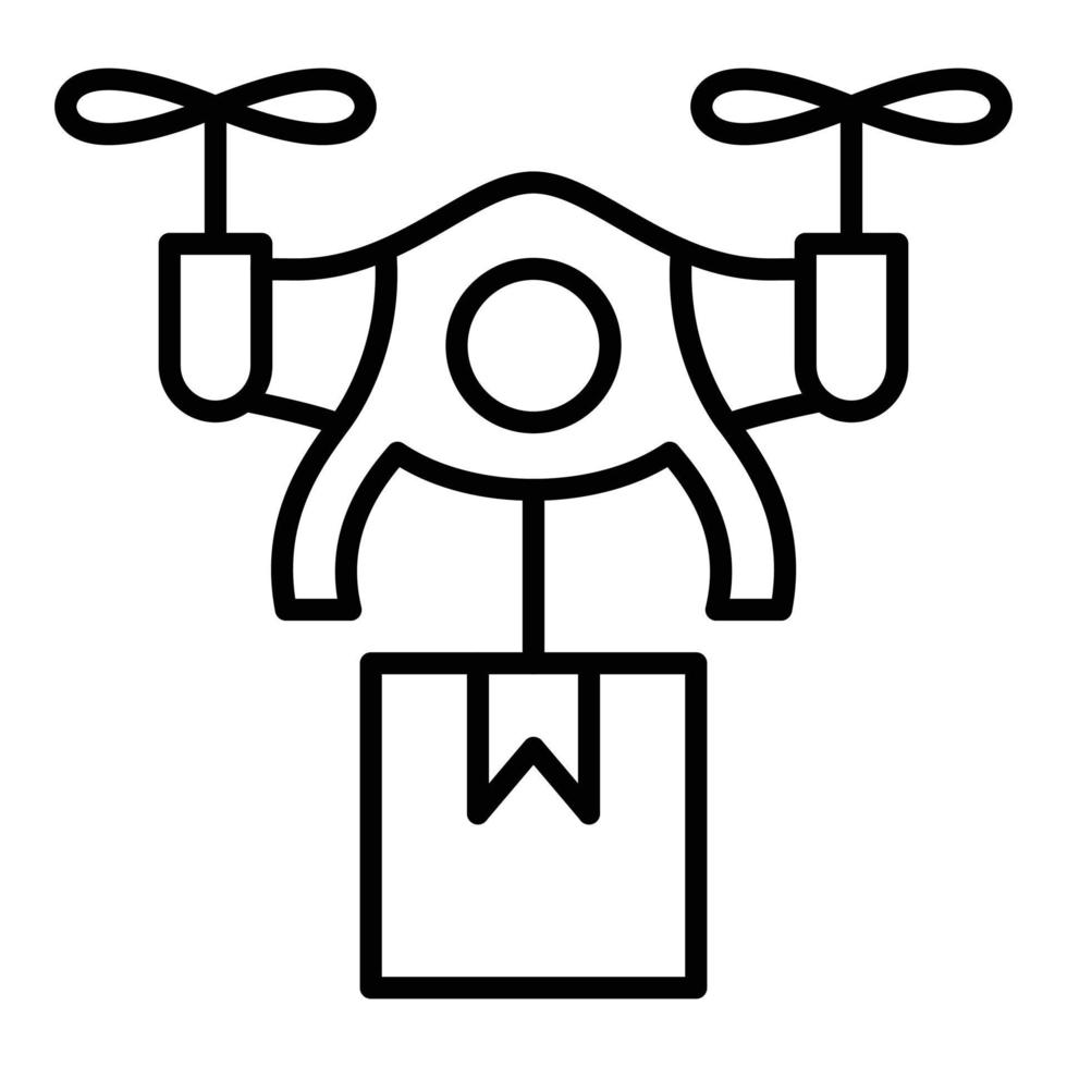 Drone Delivery Icon Style 7242808 Vector Art at Vecteezy