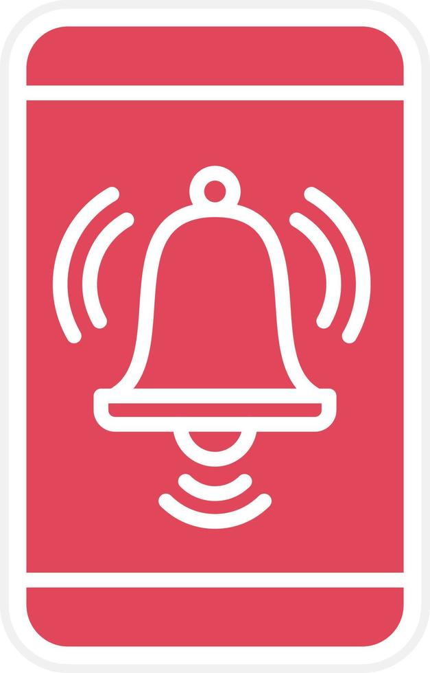 Smartphone Alarm Icon Style vector