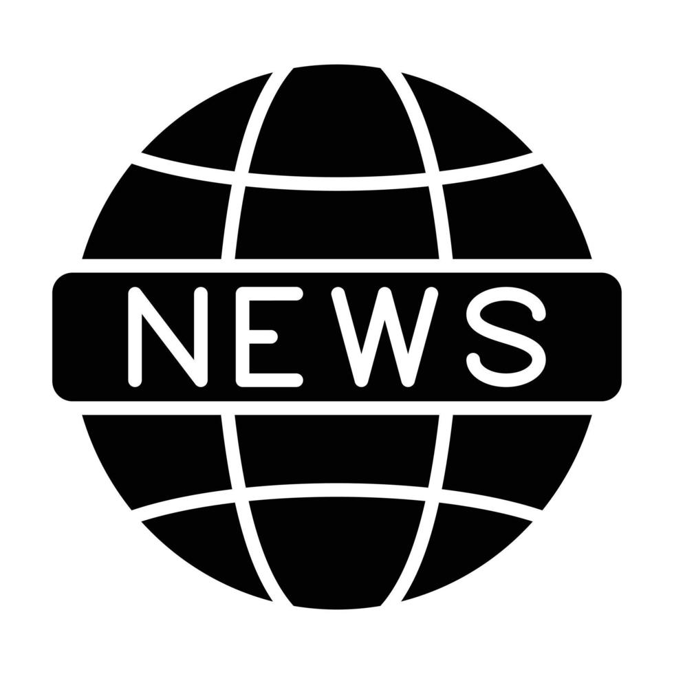 Global News Icon Style vector