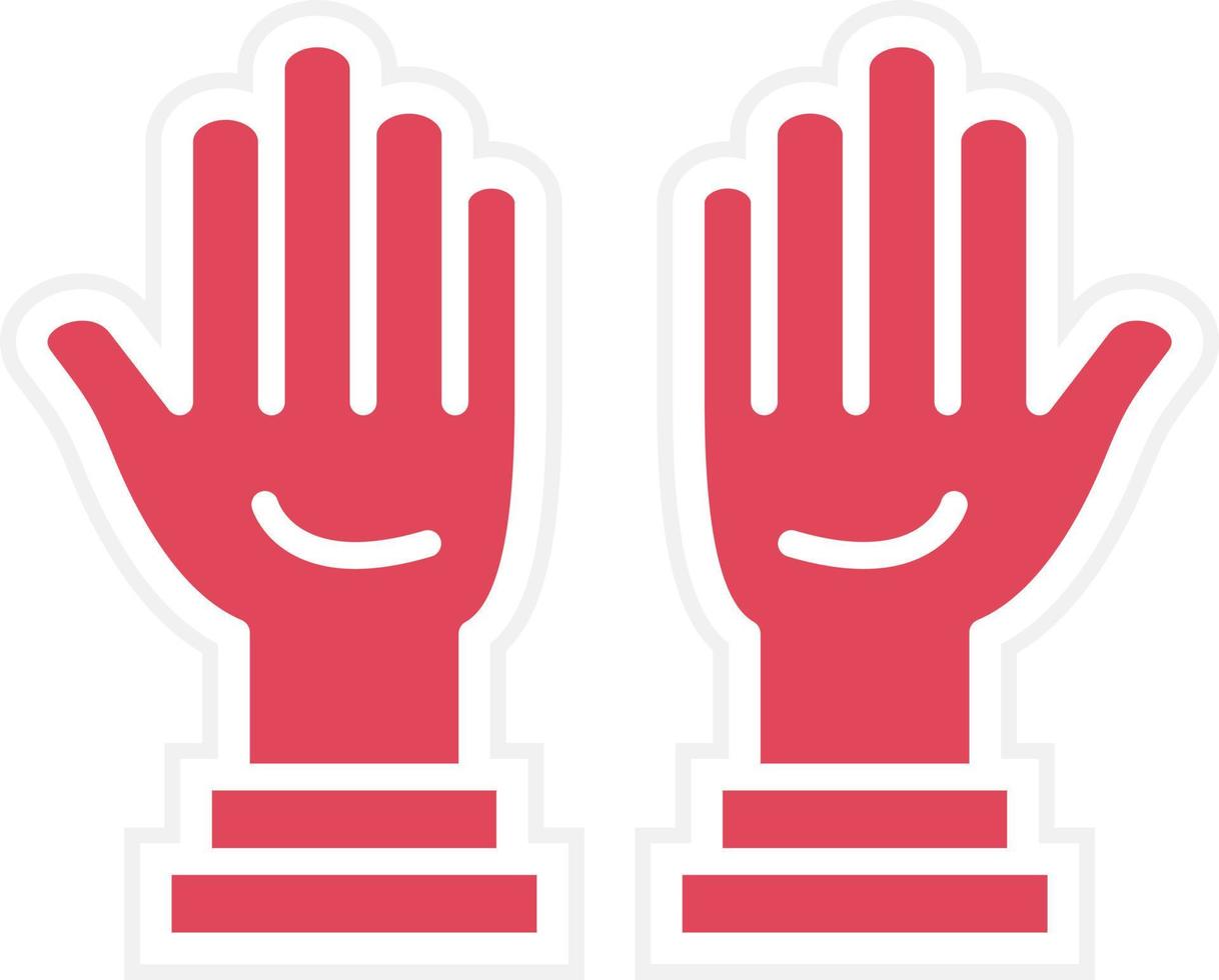 Cleaning Gloves Icon Style vector