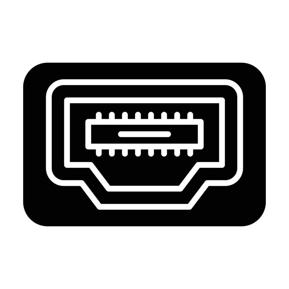 Hdmi Port Icon Style vector