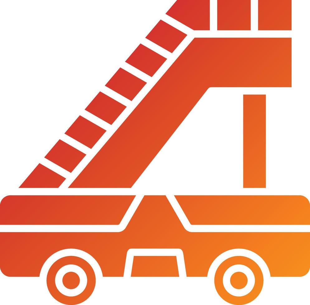 Aircraft Stairs Icon Style vector