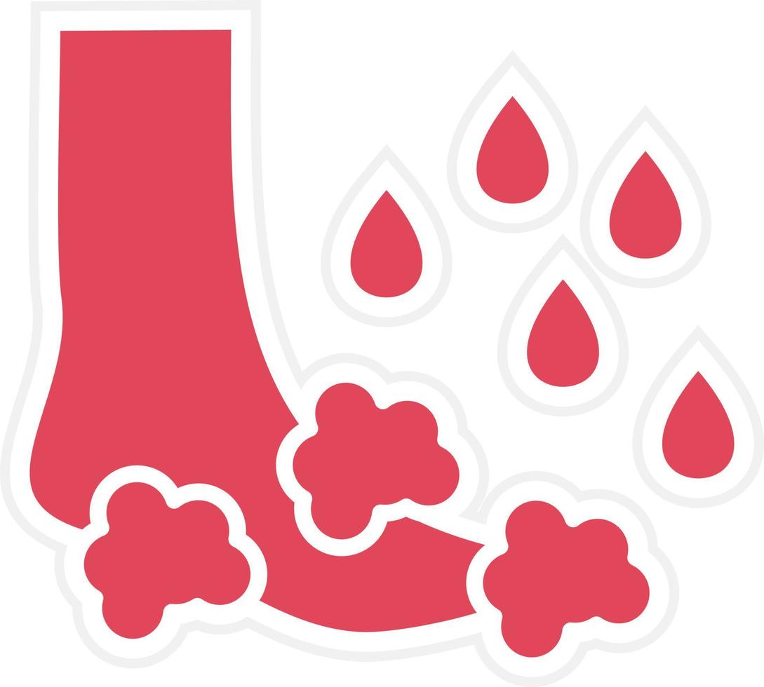 Washing Foot Icon Style vector