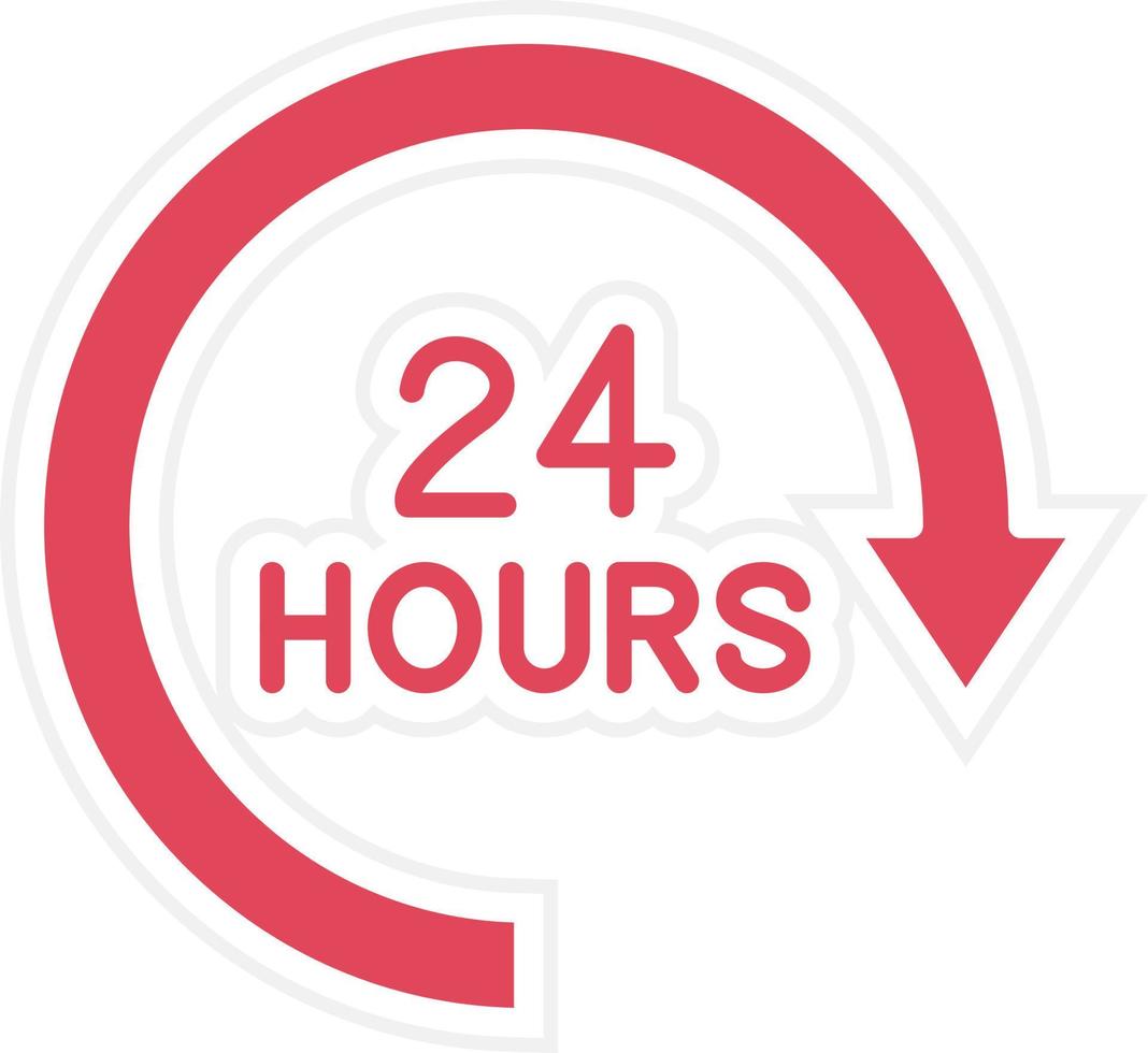 24 Hours Icon Style vector