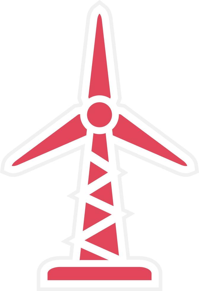 estilo de icono de turbina eólica vector