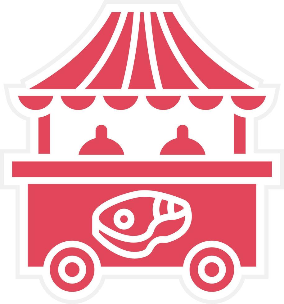 Meat Stall Icon Style vector