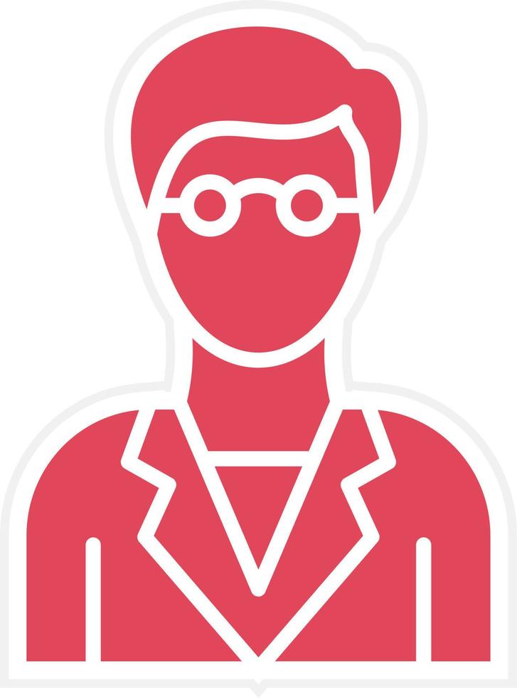 Male Professor Icon Style vector