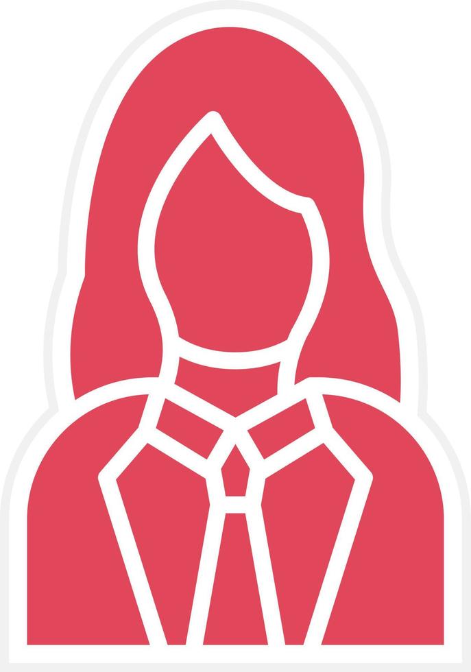Lady Lawyer Icon Style vector