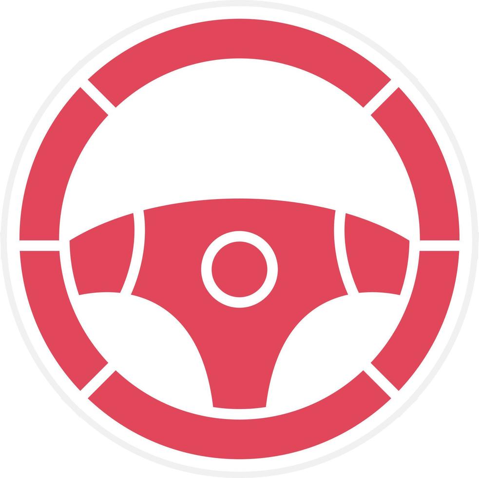 Steering Wheel Icon Style vector