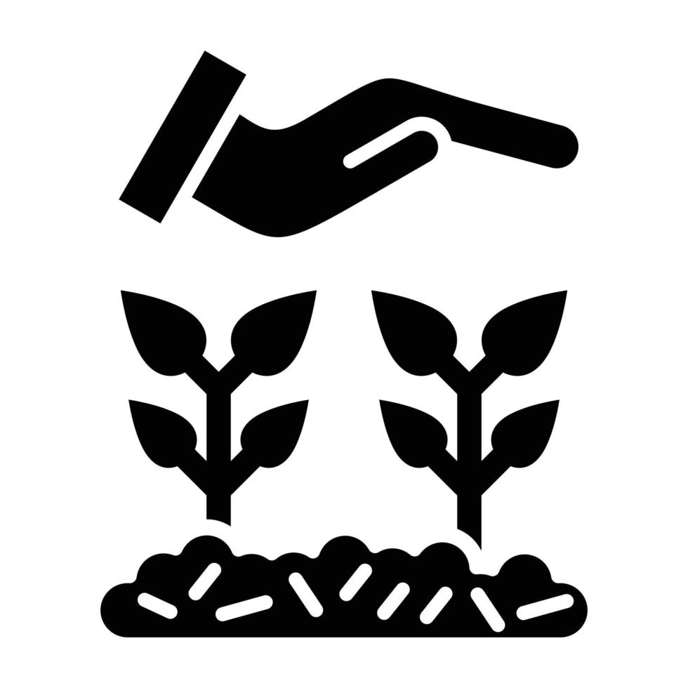 estilo de icono de plantación vector