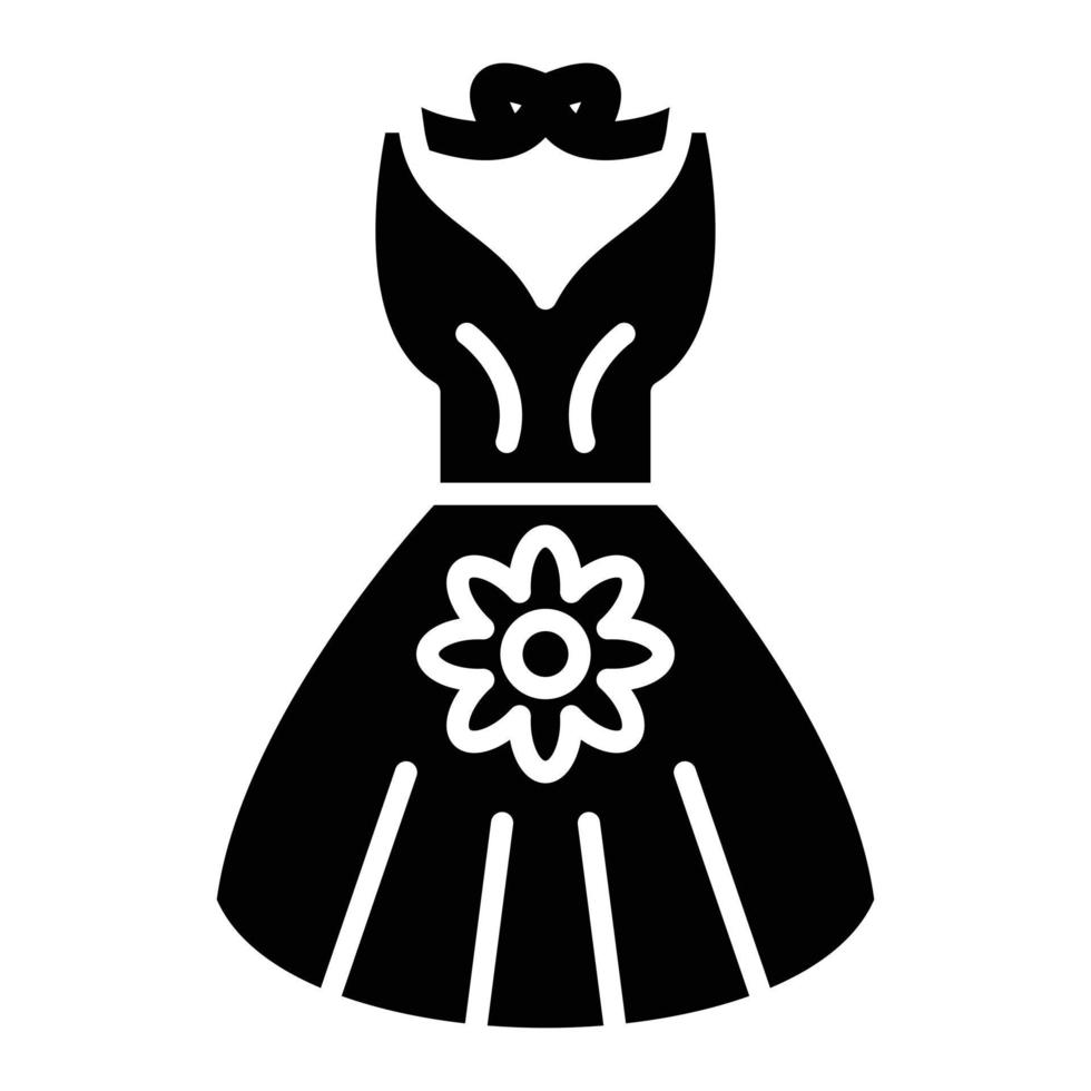 estilo de icono de vestido de cumpleaños vector