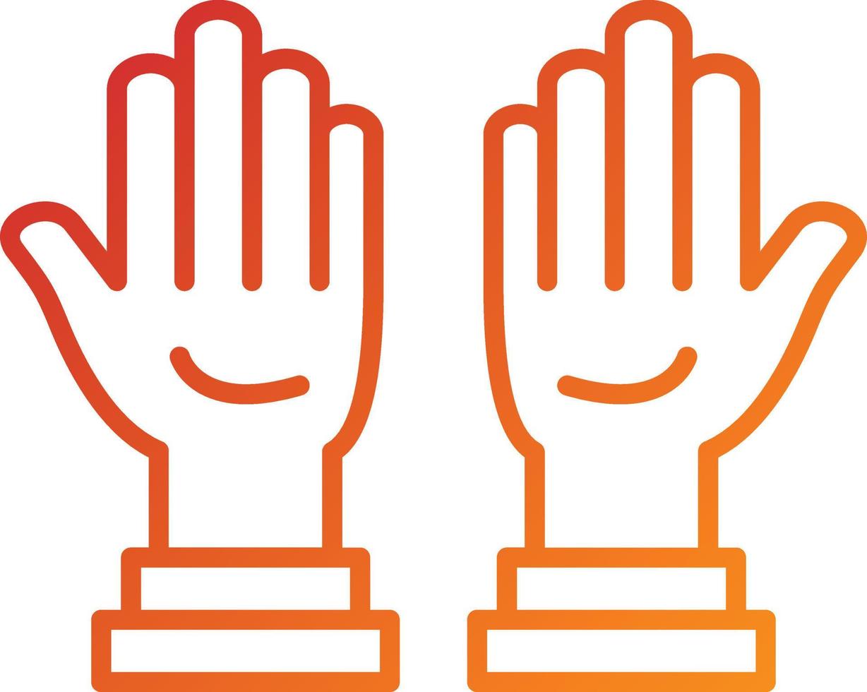 Cleaning Gloves Icon Style vector