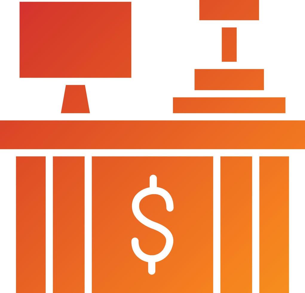Cash Counter Icon Style vector