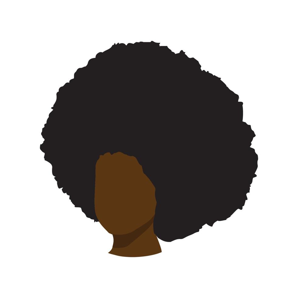 arte de pelo rizado afro vector