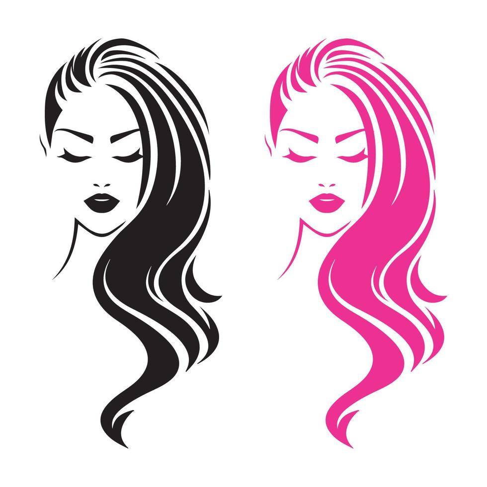 logotipo de cabello de salón de belleza vector