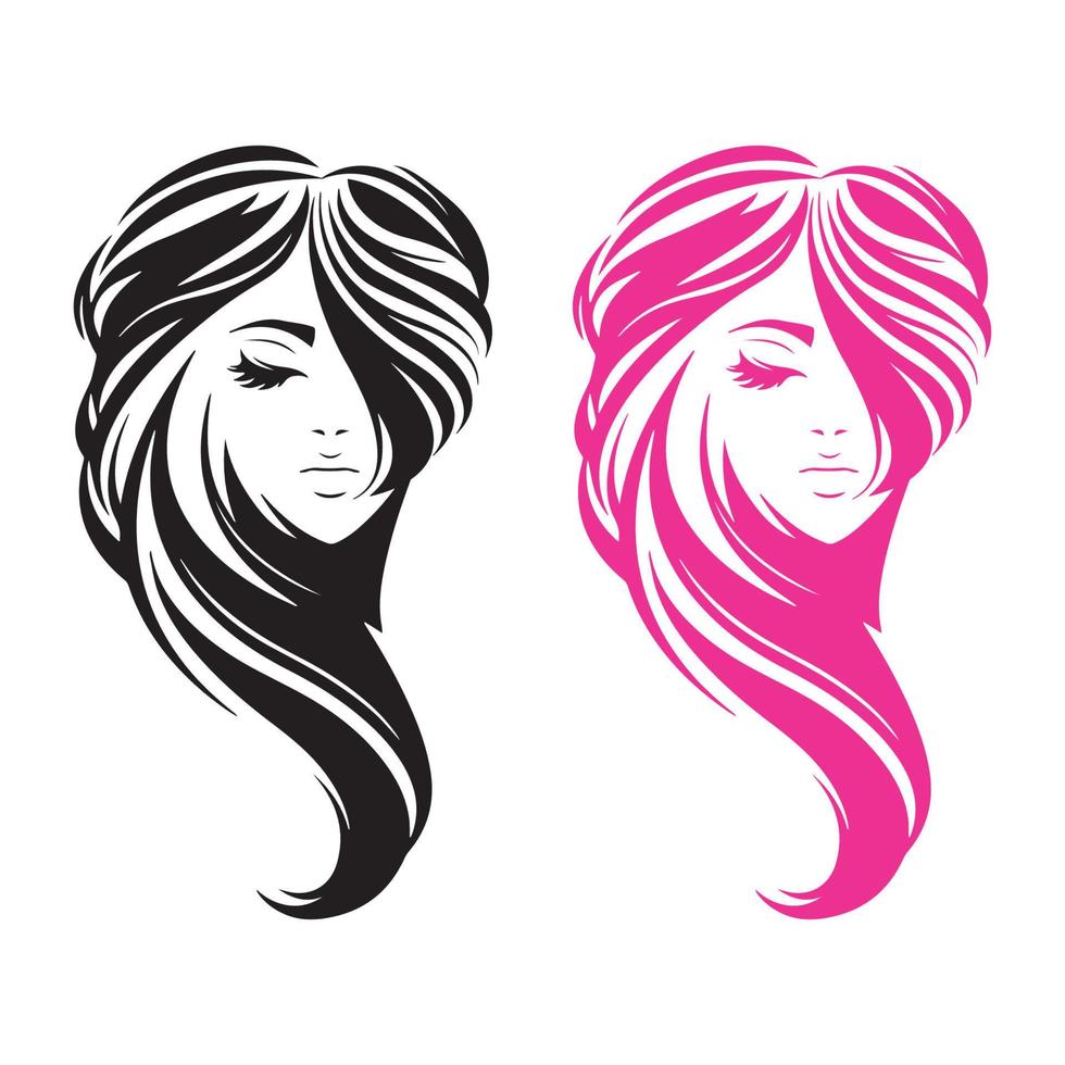 logotipo de cabello de salón de belleza vector