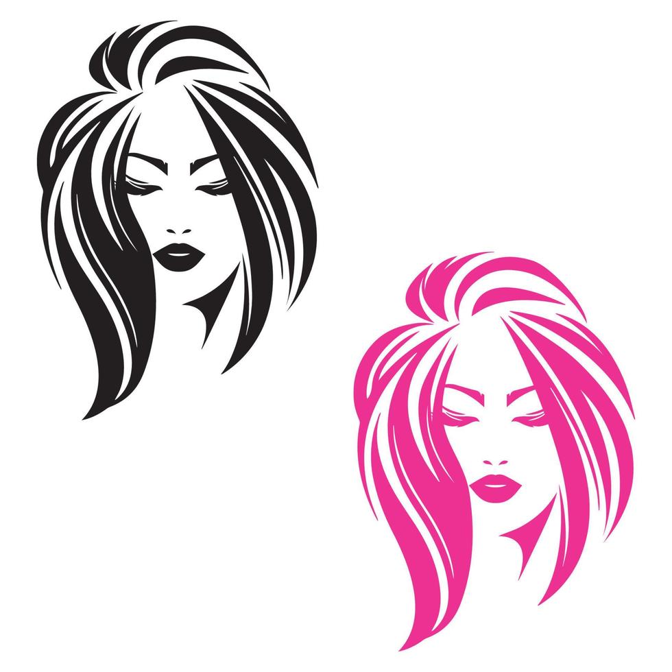 logotipo de cabello de salón de belleza vector