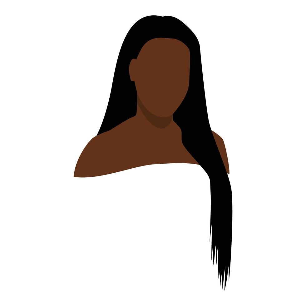 arte de cabeza de mujer africana vector