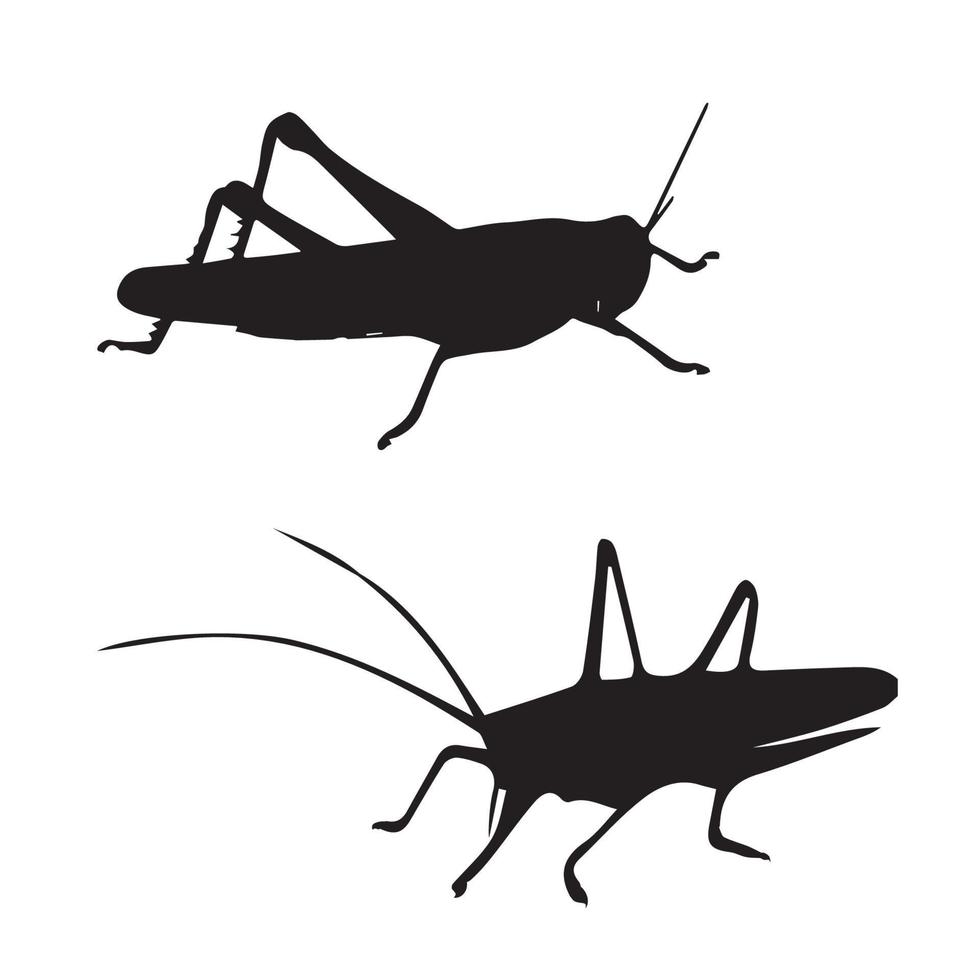 saltamontes silueta arte vector