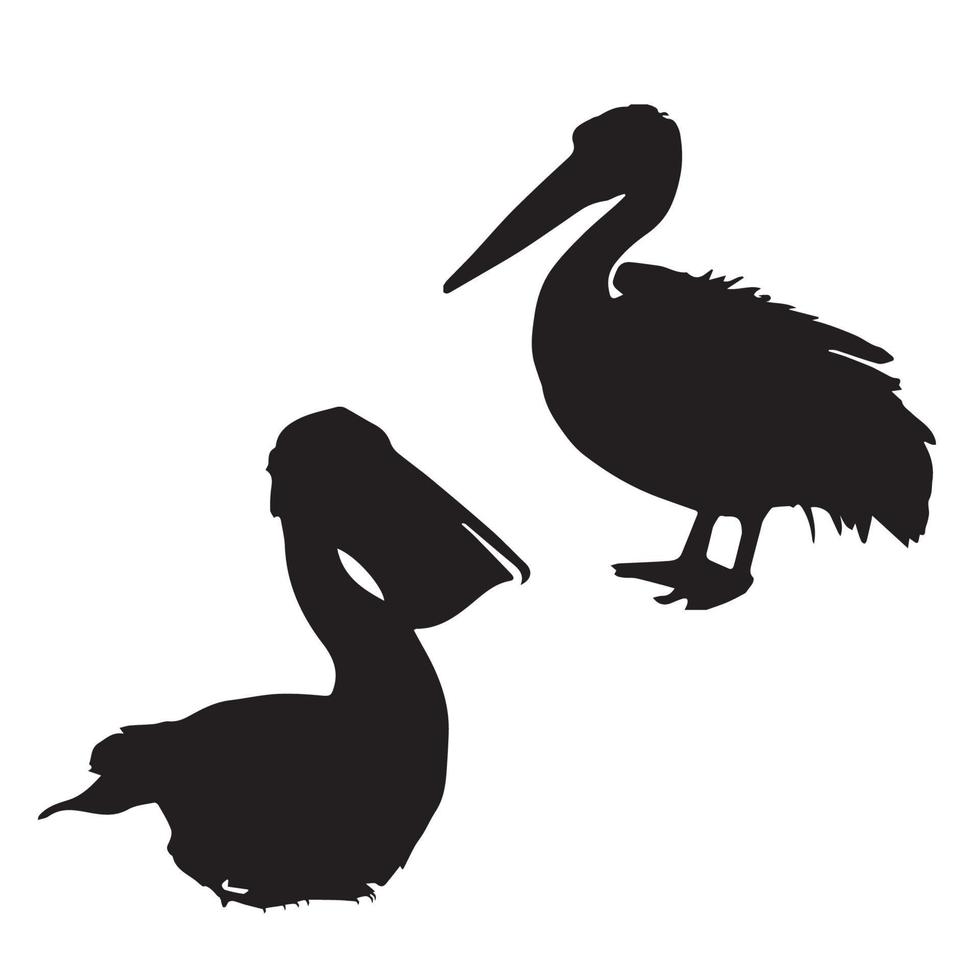 Pelican silhouette art vector