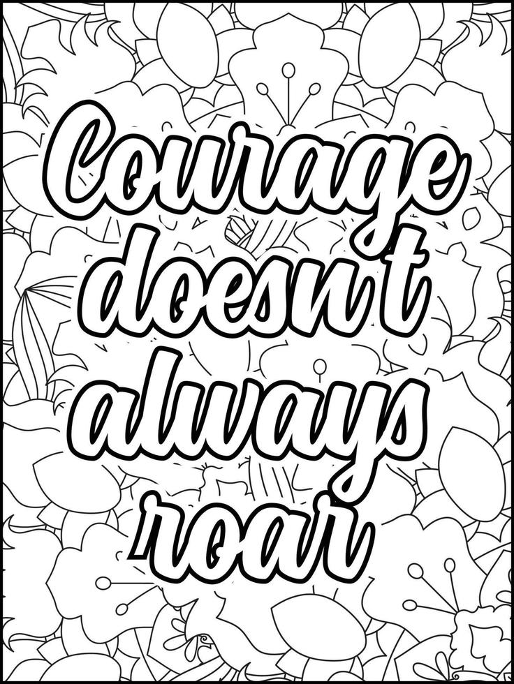 Motivational quotes coloring page. Inspirational quotes coloring page. Positive quotes coloring page. Good vibes. Motivational swear word. Motivational typography. vector