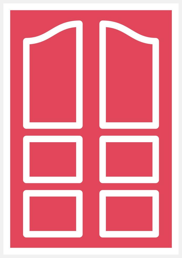 estilo de icono de puerta de habitación vector