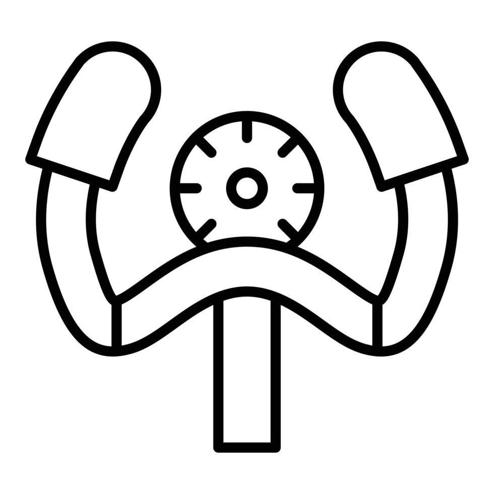 Aeroplane Steering Wheel Icon Style vector